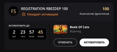 Активація бездепозитних фріспінів у Lex Casino Вікно активації бездепозитного бонусу в Лекс Казино